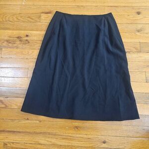 Piazza Sempione Black Wool Skirt Women Size 10 US